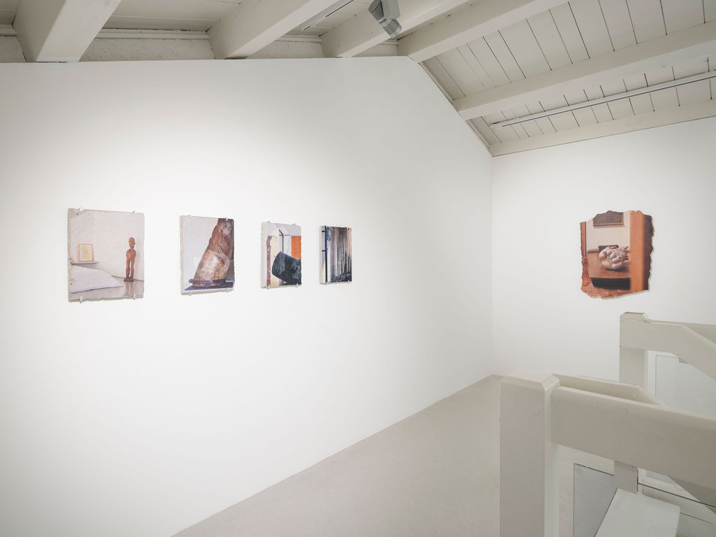 Photographies de Nicolas Delaroche, vue de l'exposition "Allures anonymes" à la Ferme de la Chapelle