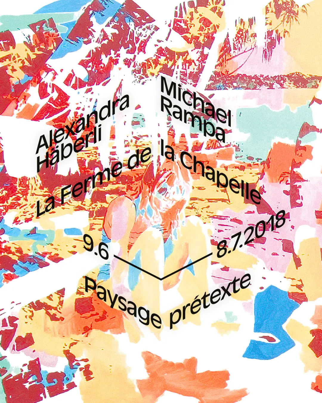 Poster for the exhibition by Alexandra Häberli and Michael Rampa at the Ferme de la Chapelle